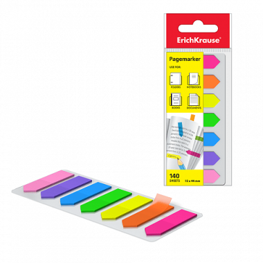 Product full name:Page marker ErichKrause® Neon Arrows, 12x44 mm, 140 sheets, 7