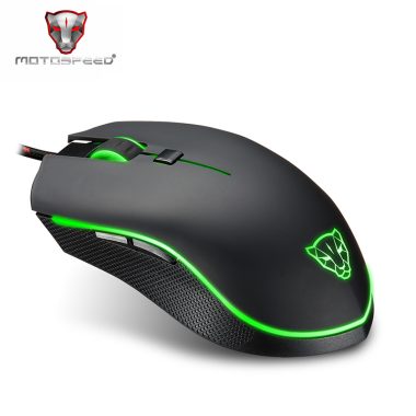 MOTOSPEED USB Wired 4000DPI Gaming Mouse Support Macro Programming, with 6 Buttons, Adjustable RGB Backlit, 6 Adjustable DPI Mouse for PC, Laptop, Apple MacBook
