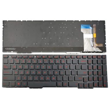 Laptop Keyboard for Asus N751 Series 0KNB0-662CUS00 - US Layout - With Backlit - Black Red Letters Limassol Cyprus